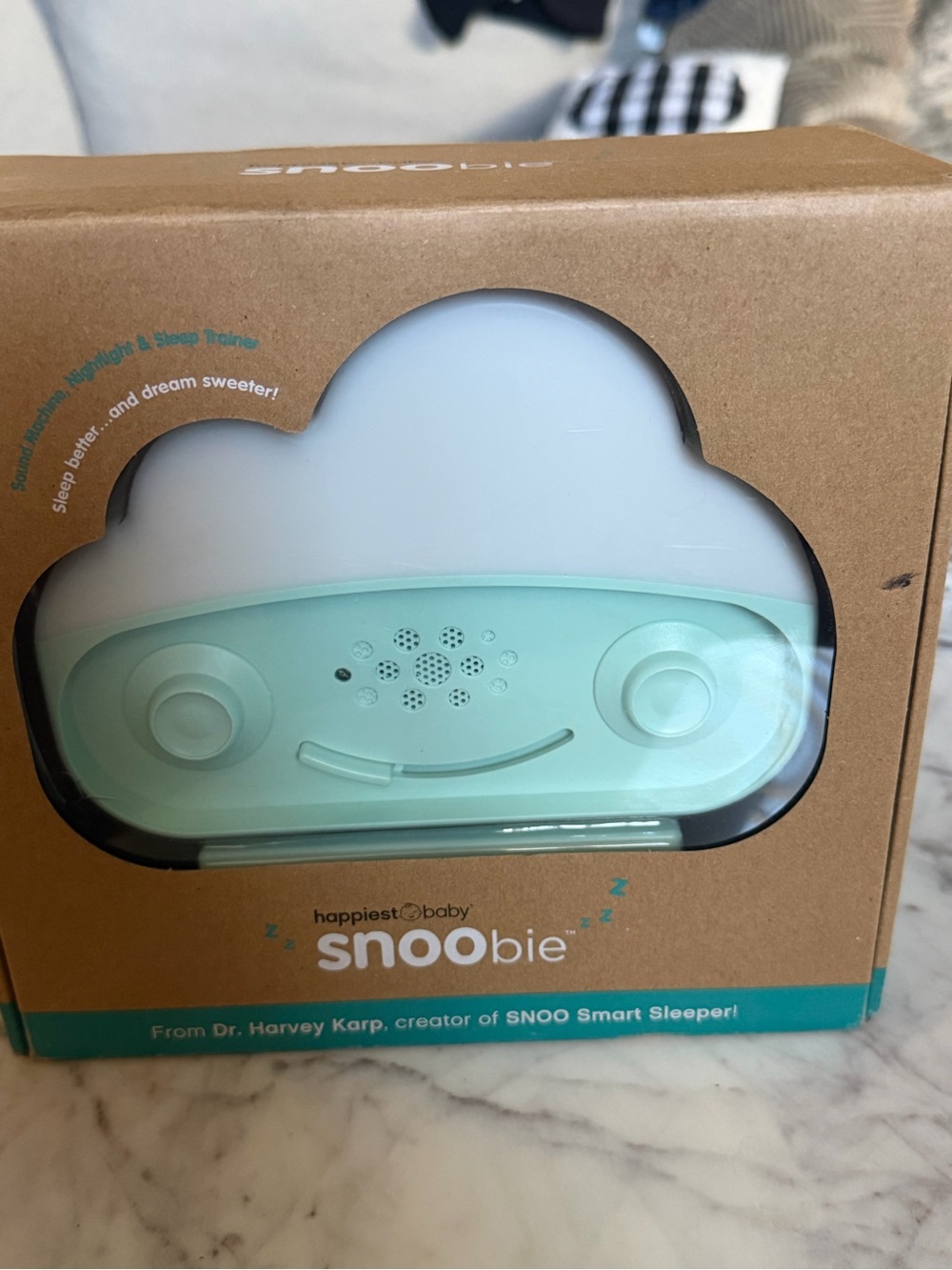 NIB Snoobie Sound Machine by Happiest Baby - Mint Cloud Design